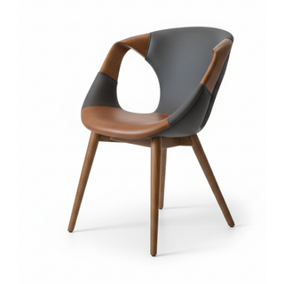 Modern Dining chair with stunning precision knots on the backrest.