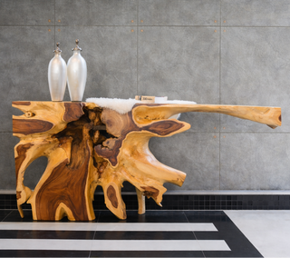 Live edge console table