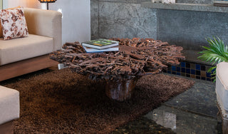 Modern coffee table madeup of acacia wood