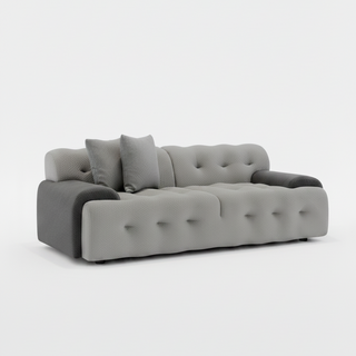 Gray sofa on a white background